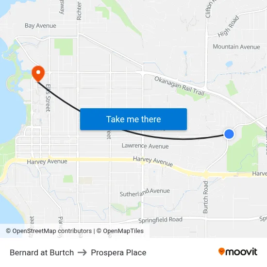 Bernard at Burtch to Prospera Place map