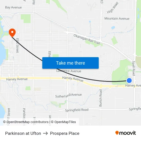 Parkinson at Ufton to Prospera Place map