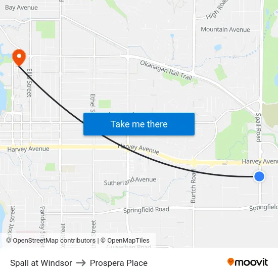 Spall at Windsor to Prospera Place map