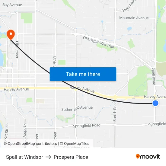 Spall at Windsor to Prospera Place map