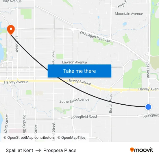 Spall at Kent to Prospera Place map
