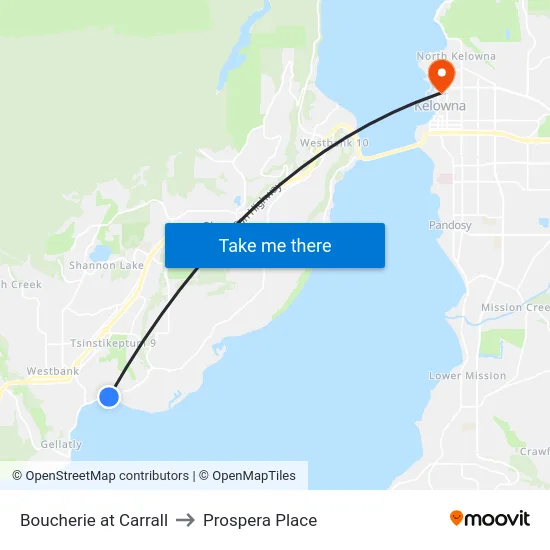 Boucherie at Carrall to Prospera Place map