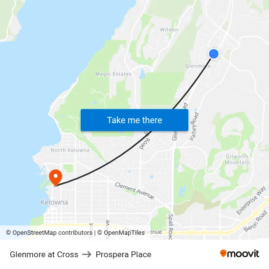 Glenmore at Cross to Prospera Place map