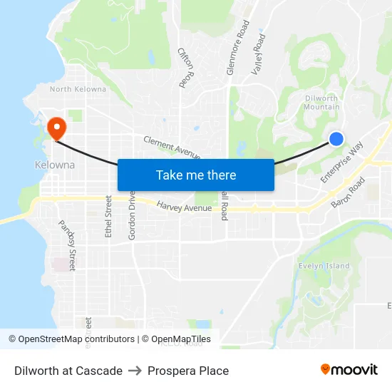 Dilworth at Cascade to Prospera Place map