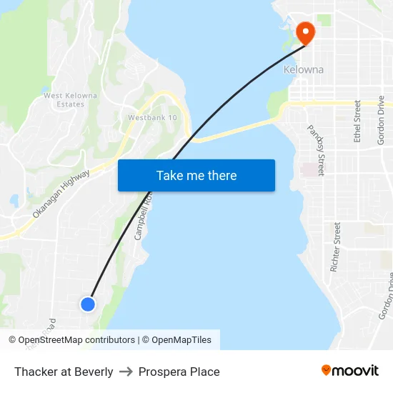 Thacker at Beverly to Prospera Place map