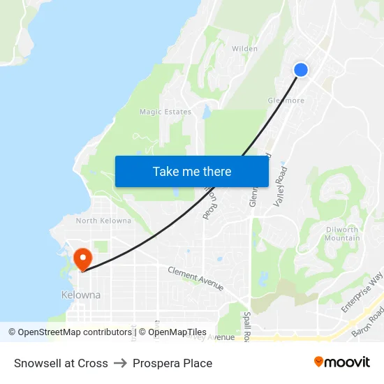 Snowsell at Cross to Prospera Place map