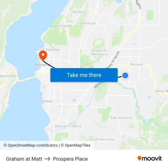 Graham at Matt to Prospera Place map