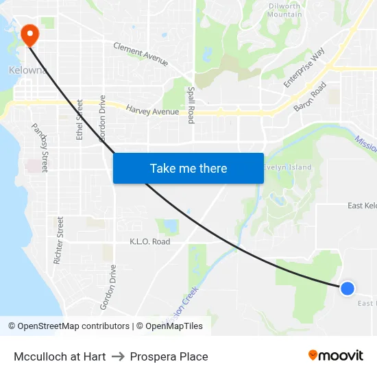 Mcculloch at Hart to Prospera Place map