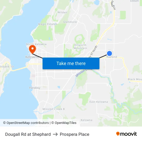 Dougall Rd at Shephard to Prospera Place map