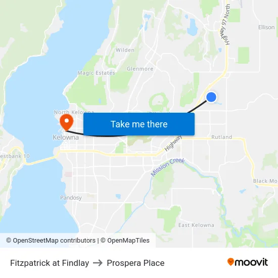 Fitzpatrick at Findlay to Prospera Place map