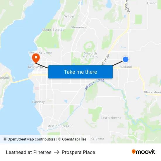 Leathead at Pinetree to Prospera Place map