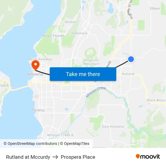 Rutland at Mccurdy to Prospera Place map