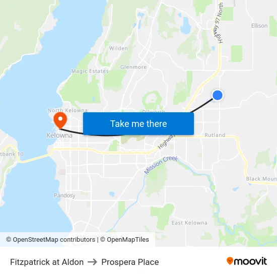 Fitzpatrick at Aldon to Prospera Place map