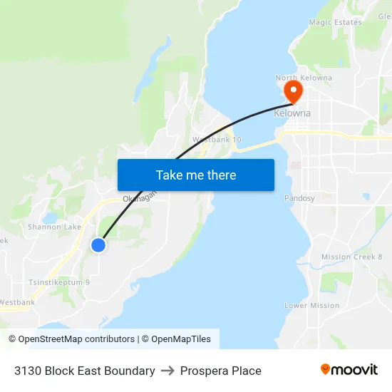 3130 Block East Boundary to Prospera Place map