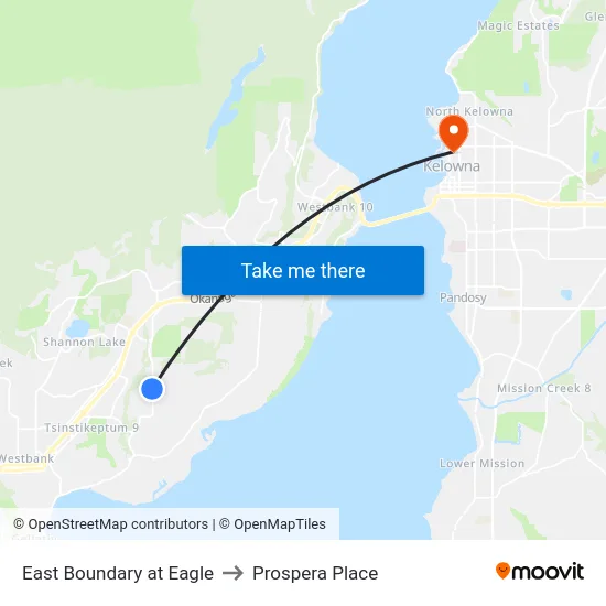 East Boundary at Eagle to Prospera Place map