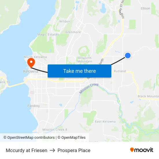 Mccurdy at Friesen to Prospera Place map