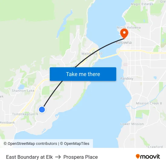 East Boundary at Elk to Prospera Place map