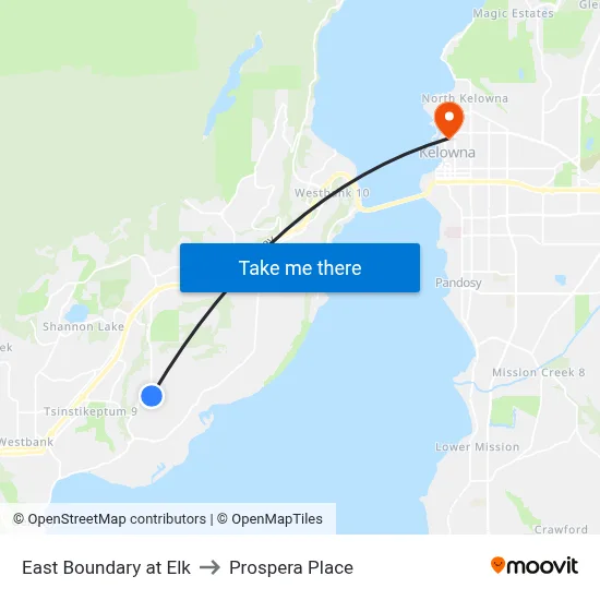 East Boundary at Elk to Prospera Place map