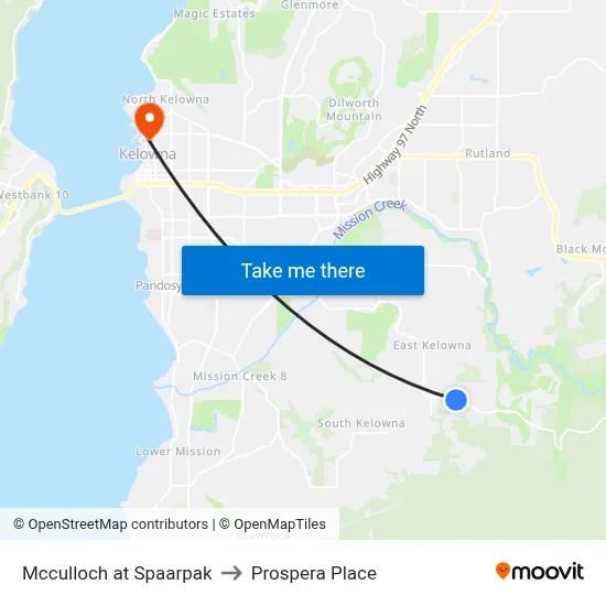 Mcculloch at Spaarpak to Prospera Place map