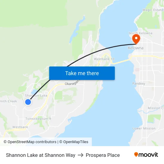 Shannon Lake at Shannon Way to Prospera Place map