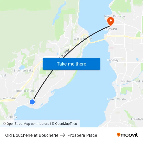 Old Boucherie at Boucherie to Prospera Place map