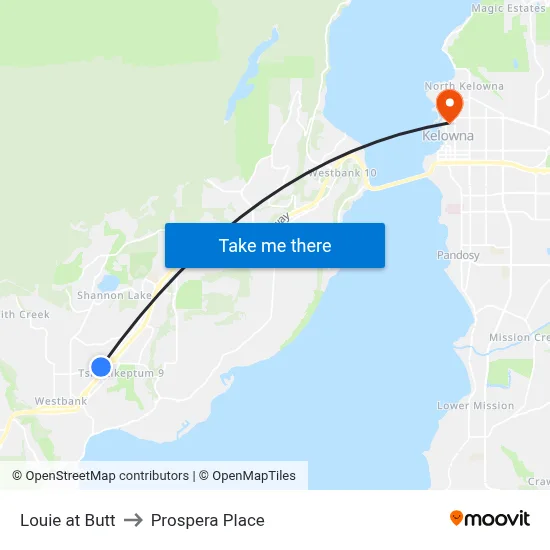 Louie at Butt to Prospera Place map
