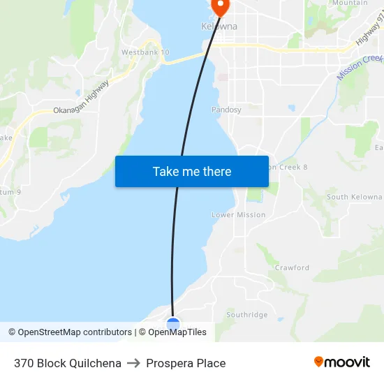 370 Block Quilchena to Prospera Place map