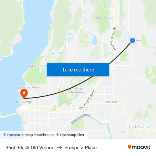 3660 Block Old Vernon to Prospera Place map