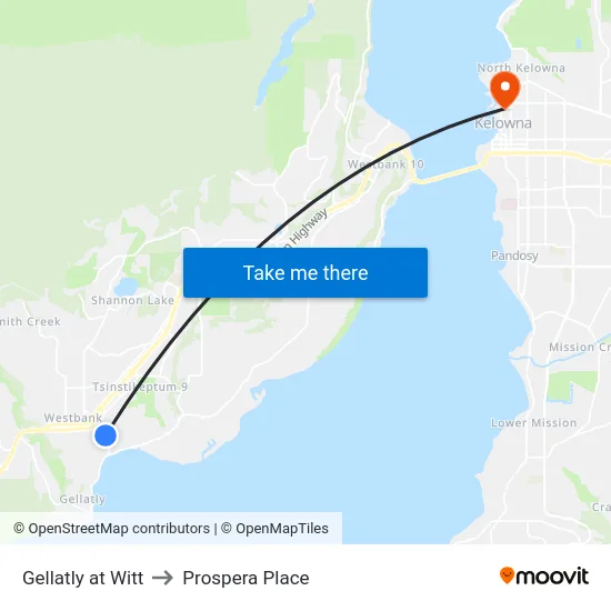 Gellatly at Witt to Prospera Place map