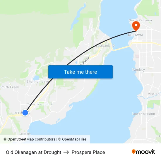 Old Okanagan at Drought to Prospera Place map