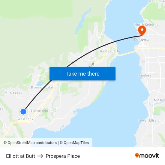 Elliott at Butt to Prospera Place map