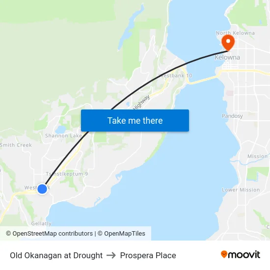 Old Okanagan at Drought to Prospera Place map
