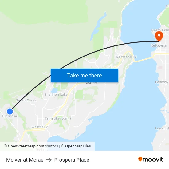 Mciver at Mcrae to Prospera Place map
