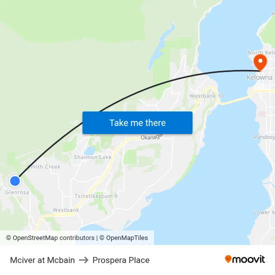 Mciver at Mcbain to Prospera Place map