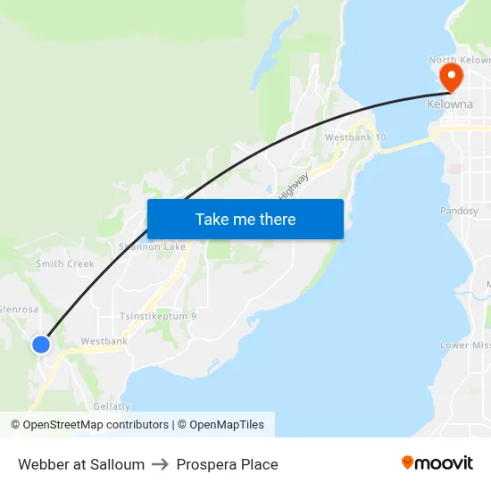 Webber at Salloum to Prospera Place map