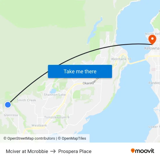 Mciver at Mcrobbie to Prospera Place map