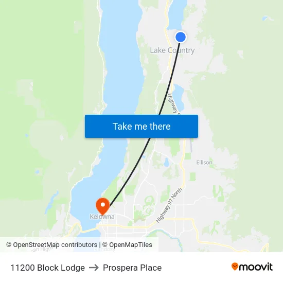 11200 Block Lodge to Prospera Place map
