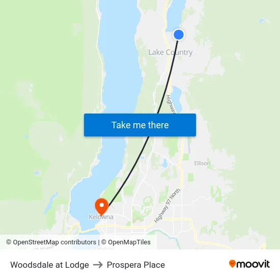 Woodsdale at Lodge to Prospera Place map