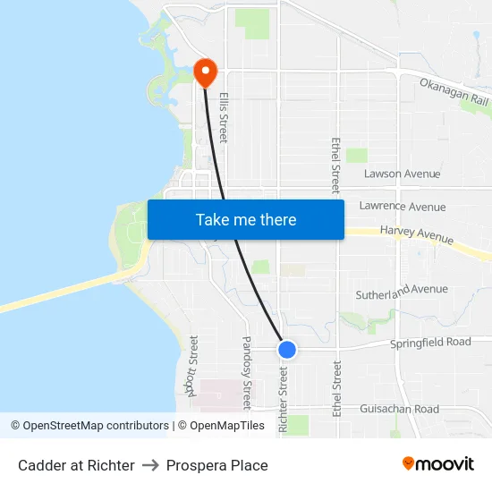 Cadder at Richter to Prospera Place map