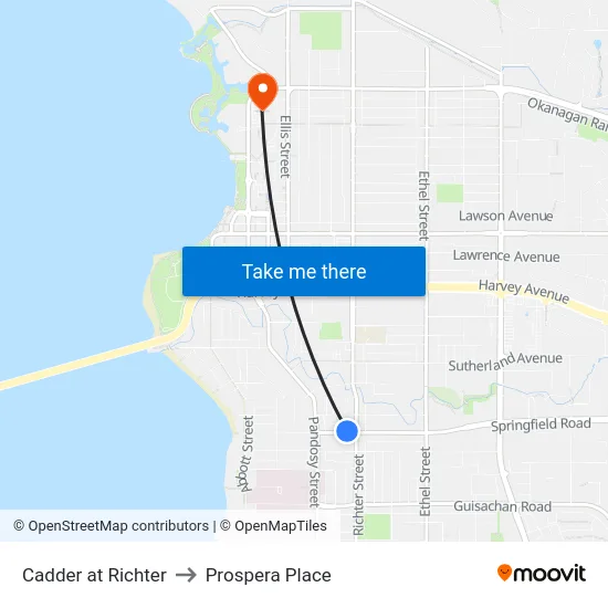 Cadder at Richter to Prospera Place map