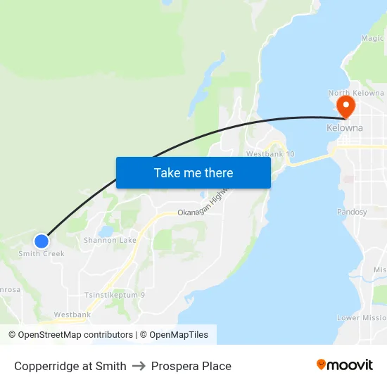 Copperridge at Smith to Prospera Place map