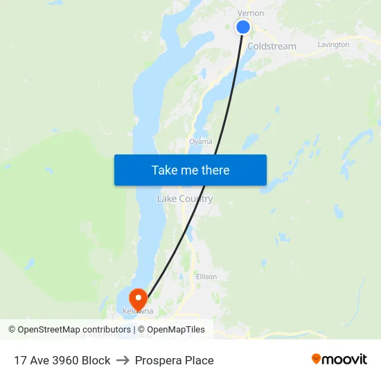 17 Ave 3960 Block to Prospera Place map