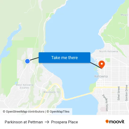 Parkinson at Pettman to Prospera Place map