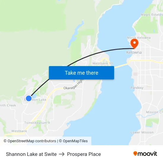 Shannon Lake at Swite to Prospera Place map
