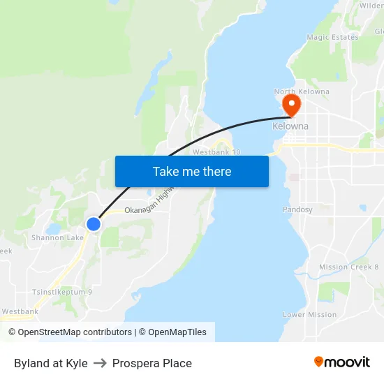 Byland at Kyle to Prospera Place map