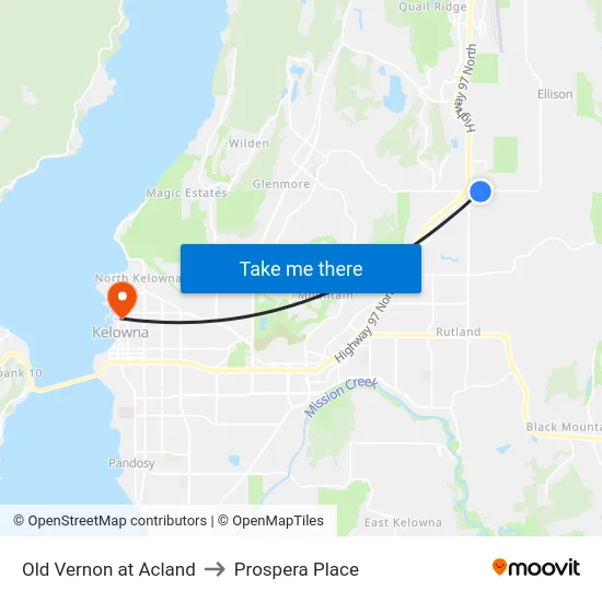 Old Vernon at Acland to Prospera Place map