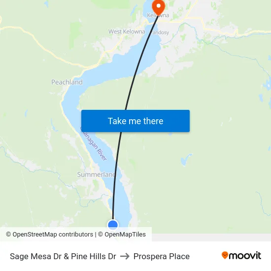 Sage Mesa Dr & Pine Hills Dr to Prospera Place map