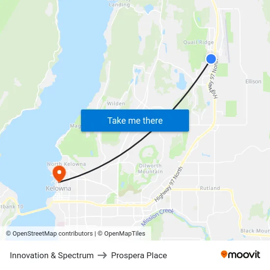 Innovation & Spectrum to Prospera Place map