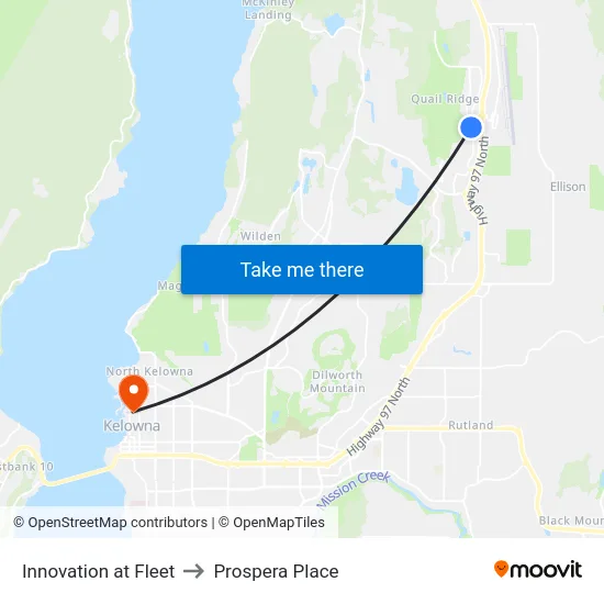 Innovation at Fleet to Prospera Place map