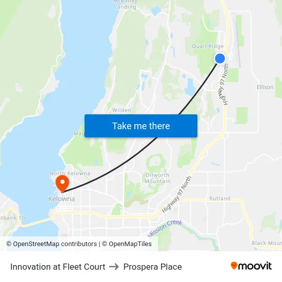 Innovation at Fleet Court to Prospera Place map